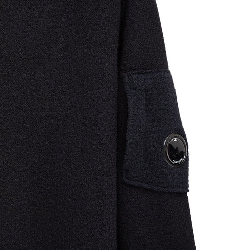 C.P. Company Fleece Knit Jumper Black 999 15CMKN197A Degli Uberti